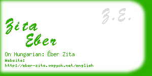 zita eber business card